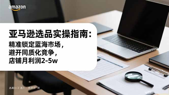 亚马逊选品实操指南：精准锁定蓝海市场，避开同质化竞争，店铺月利润2-5w-摇钱树